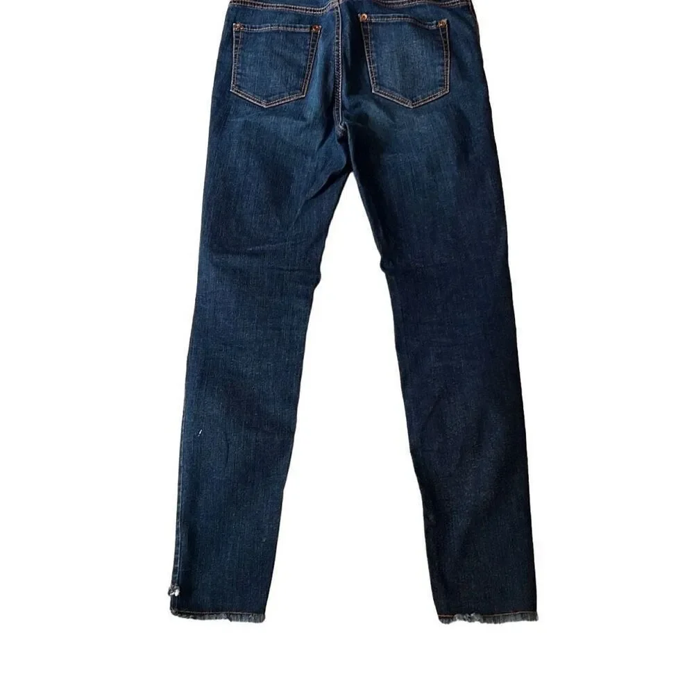 United Colors Of Benetton Women's Blue Distressed Casual Straight Jeans Size 27
